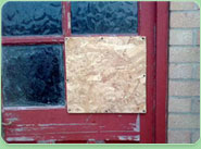 boarded up Conwy